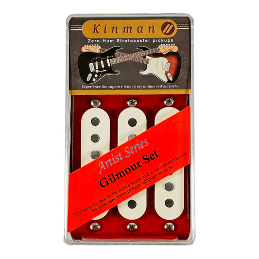 Kinman Pickups Gilmour Stratocaster Single Coil Set - White