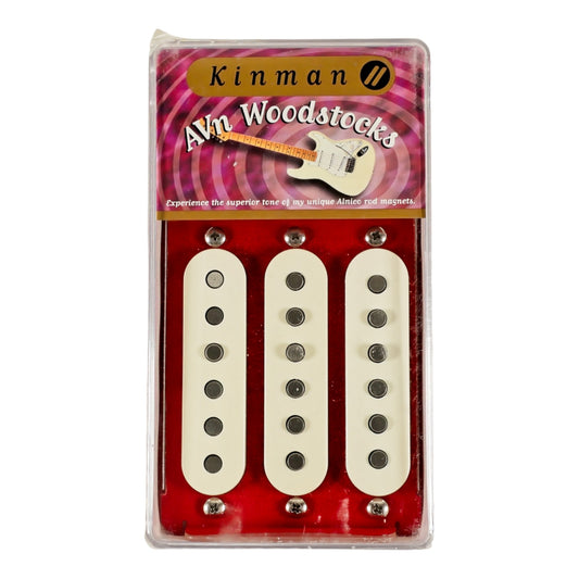 Kinman Pickups Woodstock Plus v2 Stratocaster Single Coil Set (Hx-85 v2, AVn-69 v2, AVn-69 v2) - Parchment